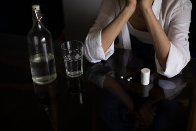 young woman dealing with alcohol induced anxiety